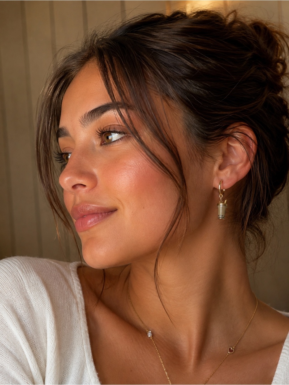 Gold boba 🧋 dangle earrings